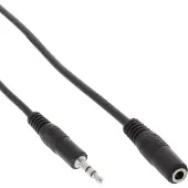 InLine Rallonge jack, jack 3,5 mm St/Bu, stéréo (3 m, Câble AUX)