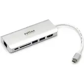 Roline 12.02.1037 station d'accueil pour ordinateur portable/réplicateur de ports USB filaire 3.2 Gen 1 (3.1 Gen 1) Type-C Argent