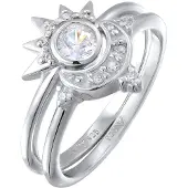 Elli Bague 'Sonne und Mond' argent / transparent