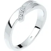 Elli DIAMONDS Bague argent / blanc
