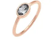 Elli Bague 'Oval' or rose / noir