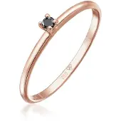 Elli DIAMONDS Bague or rose / noir