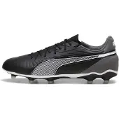 Puma Chaussures de football pour hommes King Match FG/AG - 107863, Couleur:noir/blanc/gris pierre, Chaussures hommes:47