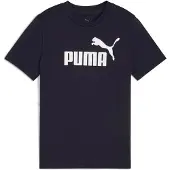 Puma T-Shirt 'ESS No. 1' bleu nuit / blanc