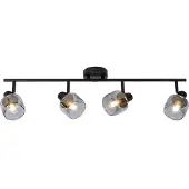 Lucide Lampe de plafond Bjorn Noir à 4 lumières