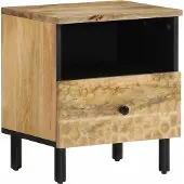 vidaXL Table de chevet 40x33x46 cm Bois de manguier solide