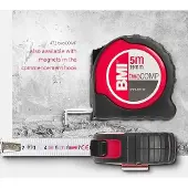 Bmi Mètre a ruban de poche, Blanc/noir/rouge, twoCOMP 8mx25mm