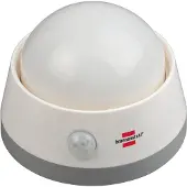 Brennenstuhl Veilleuse LED / lumière d'orientation avec détecteur de mouvement infrarouge (lumière douce avec bouton-poussoir et piles) blanc