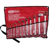 Ks Tools Jeu classique de clés à double anneau, coudées