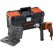 Black & Decker Kit Perceuse Percussion 850w Puissance Et Polyvalence Avec 32 Accessoires -