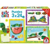 Schmidt Puzzle 3x24T. Papillon chenille-cocon