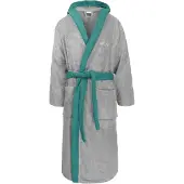 Normani Peignoir long bleu cyan / gris