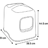 Flamingo Trudy Cat Litter Box Noir 38.5 x 51 x 4 cm