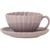 Bloomingville Ensemble de 6 tasses et soucoupes Latina roses