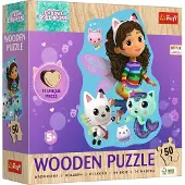 Trefl Puzzle en bois Junior 50 - Gabby's Dollhouse (50 pièces)