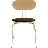 UMAGE Curious Chaise Salle à Manger Oak | Brass | Teddy Brown
