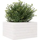 vidaXL Jardinière blanc 40x40x23 cm bois de pin massif