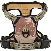 vidaXL Harnais réfléchissant réglable camouflage brun XL