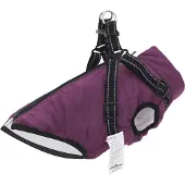 vidaXL Manteau pour chien avec harnais Imperméable Réfléchissant Lila L36