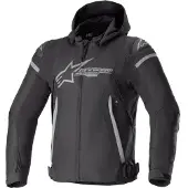 Alpinestars Zaca, veste textile imperméable ,Noir/Gris Foncé ,XL