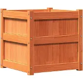 vidaXL Jardinière cire marron 50x50x50 cm bois de pin massif