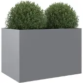 vidaXL Jardinière argenté 62x47x46 cm acier galvanisé