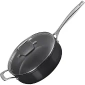 Le Creuset Essential Non-Stick Ceramic Hapjespan - 26 cm Met Deksel, Poêle + casserole, Noir