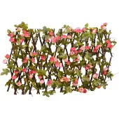 vidaXL Treillis avec lierre artificiel extensible rose foncé 180x20cm