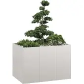 vidaXL Jardinière 120x80x80 cm acier inoxydable