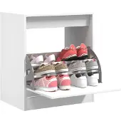 vidaXL Armoire à chaussures blanc 60x42x69 cm bois d'ingénierie