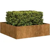 vidaXL Jardinière rouillé 100x100x30 cm acier inoxydable