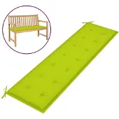 vidaXL Coussin pour banc de jardin vert clair 180x50x3 cm tissu Oxford