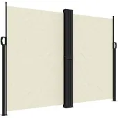 vidaXL Marquise latérale extensible Crème 180x1000 cm