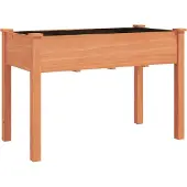 vidaXL Jardinière avec doublure marron 118x59x76 cm bois massif sapin
