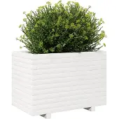 vidaXL Jardinière blanc 70x40x49,5 cm bois de pin massif