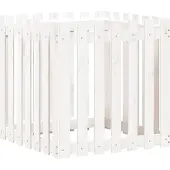 vidaXL Jardinière avec design de clôture blanc 70x70x70 cm pin massif