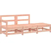vidaXL Salon de jardin 3 pcs bois massif douglas