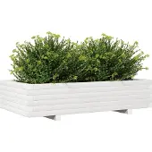 vidaXL Jardinière blanc 110x60x26,5 cm bois de pin massif
