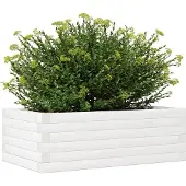 vidaXL Jardinière blanc 70x40x23 cm bois de pin massif