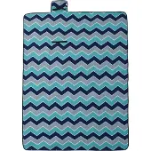 vidaXL Couverture de pique-nique pliable vague bleue 200x150cm velours