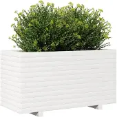 vidaXL Jardinière blanc 90x40x49,5 cm bois de pin massif