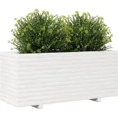 vidaXL Jardinière blanc 110x40x49,5 cm bois de pin massif