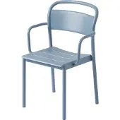 Muuto Linear Steel Armchair Fauteuil Pale Blue
