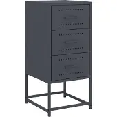 vidaXL Table de chevet anthracite 36x39x78 cm acier