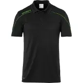 Uhlsport Stream 22 Polo Hommes - Noir / Vert fluo