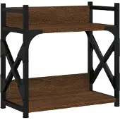 vidaXL Support d'impression 2 étagères brun aspect chêne 40x20x40 cm