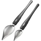 GEFU 14331 Cuillère à décorer KULINARI 2 pièces 2 pièces, Accessoires de cuisine malins, Argent
