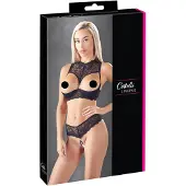 Cottelli collection - ensemble soutien-gorge ouvert - noir - 85B/L