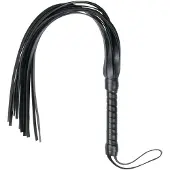 Huismerk - Flogger fouet doux - simili cuir noir
