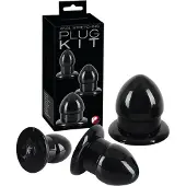 You2Toys - Stretching Plug Kit - ensemble de plugs anaux - 3 pièces (noir)
